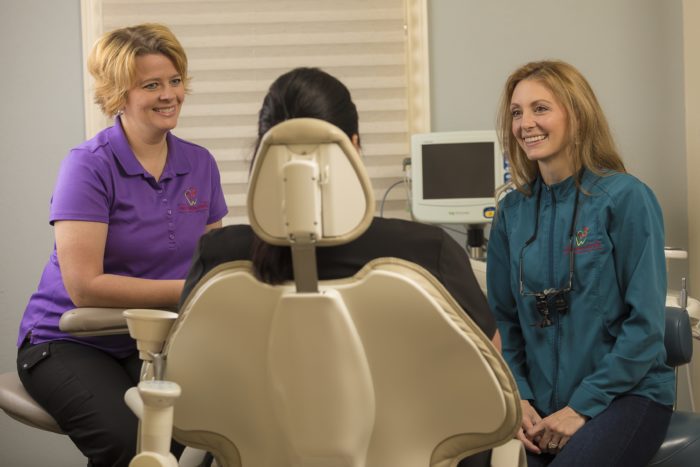 Dr. Hoffert with Darlene and dental patient in Asheville NC