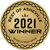 gold colored Best of Ashveville 2021 Winner Award